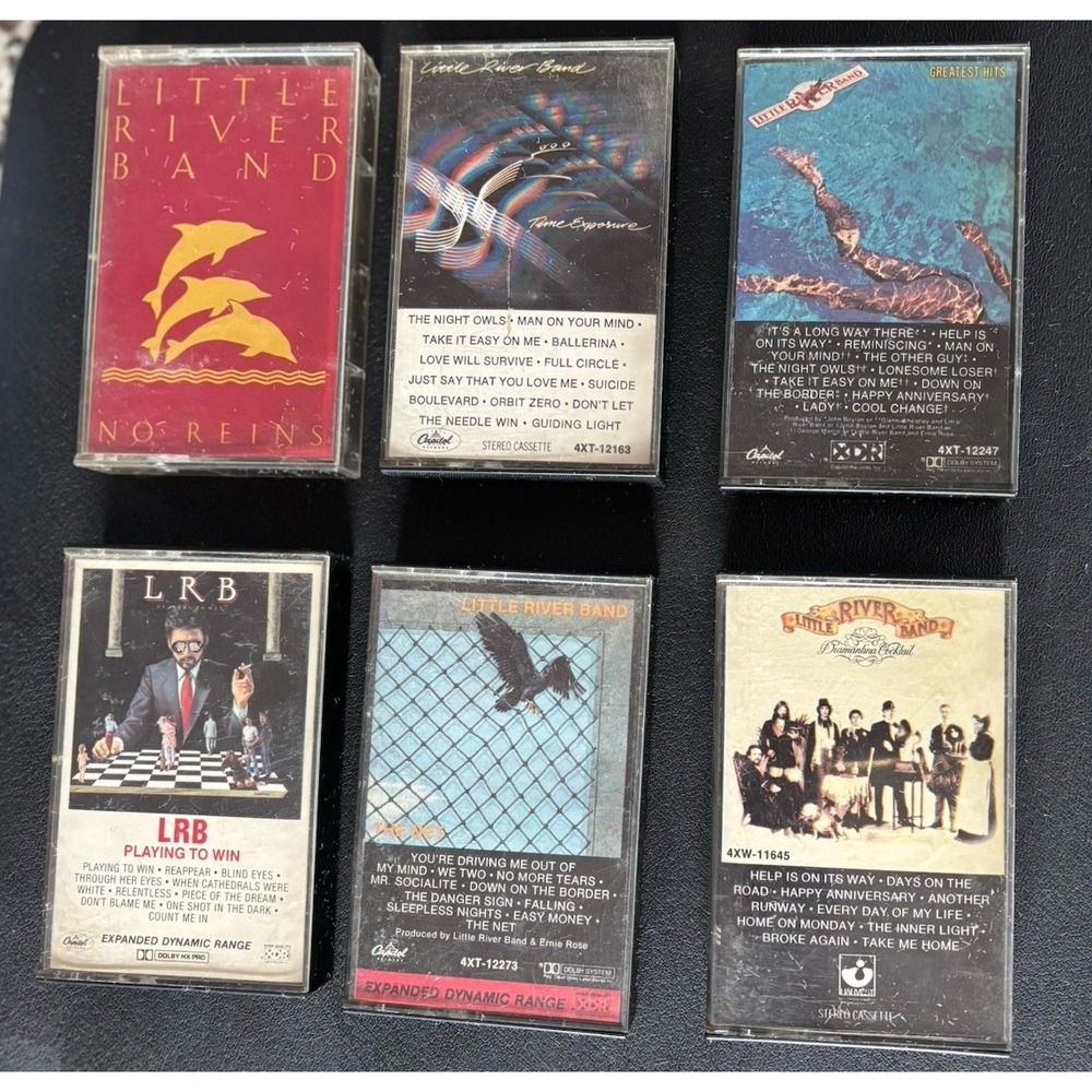 Vtg 6 Pc Lot Little River Band Cassette Tapes No Reins Greatest Hits The Net +++